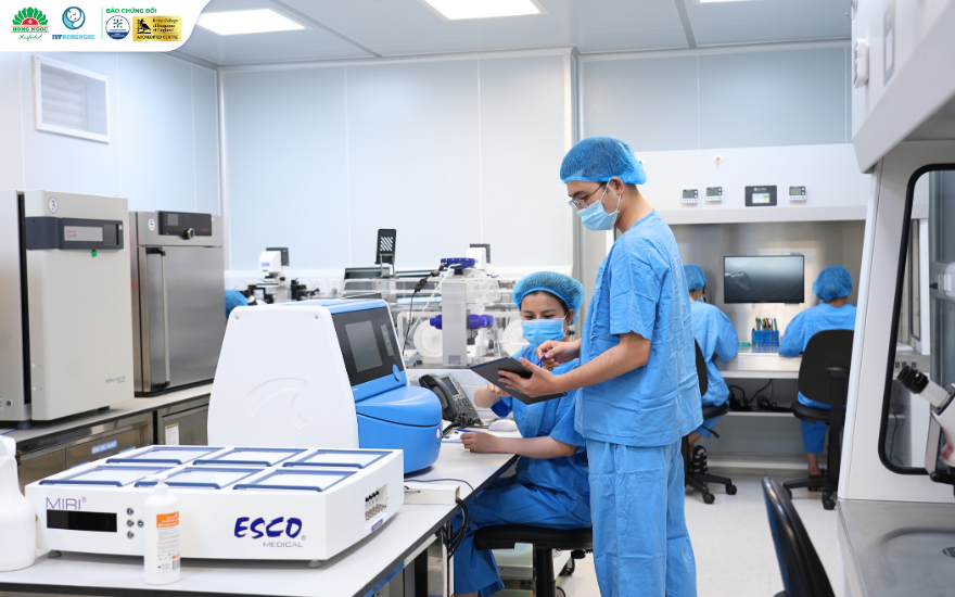 Phòng Lab ISO 5 theo tiêu chuẩn châu Âu của IVF Hồng Ngọc Phúc Trường Minh.